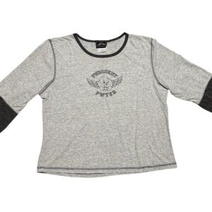 y2k Tweety Bird "Fwequent Fwyer" 3/4 sleeve top, size medium
